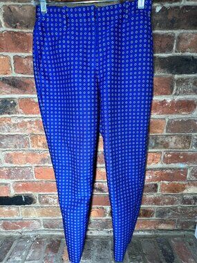 J Crew Pants 00 Jacquard Blue